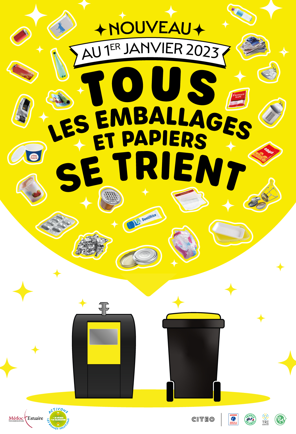 Gagner de la place dans son bac jaune