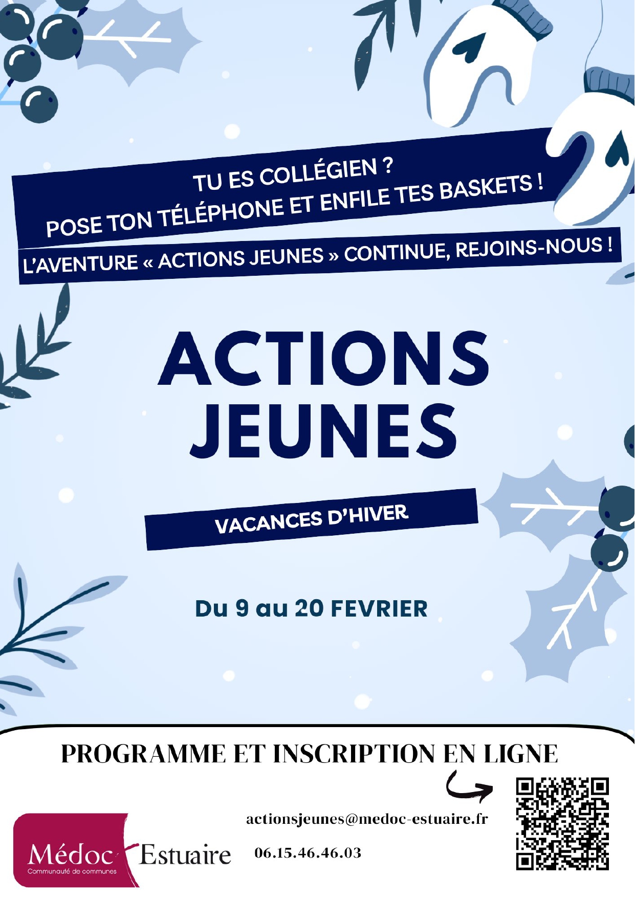 Actions Jeunes – Vacances d&rsquo;hiver 2026