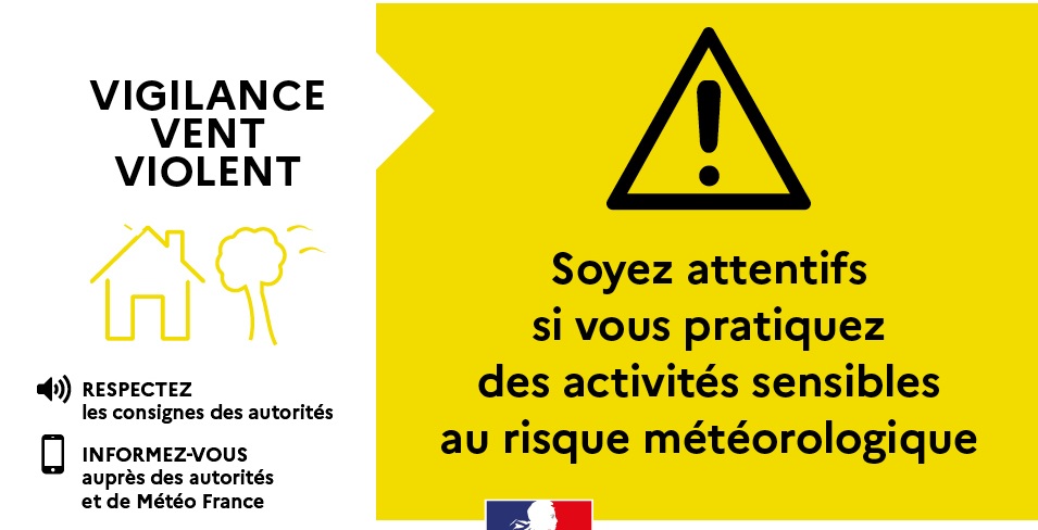 Vigilance Jaune – Vent violent